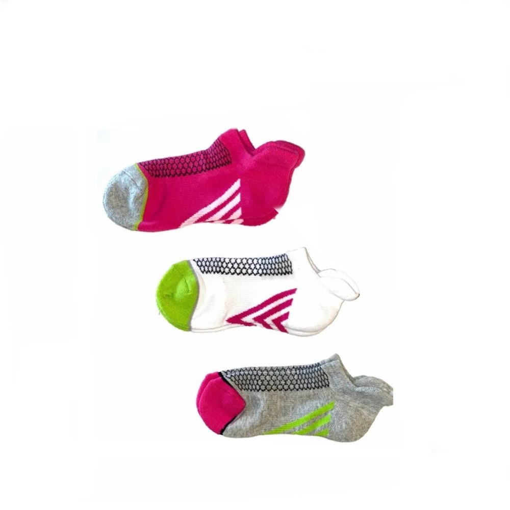 Stride Rite 3-Pack Girls Ankle Rich Cotton Blend Sports Socks